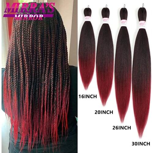 Jumbo Braiding Hair Ombre Braids Hair Extension For Women Yaki Straight Synthetic Fake Hair for Twist Braid Mirras Mirror