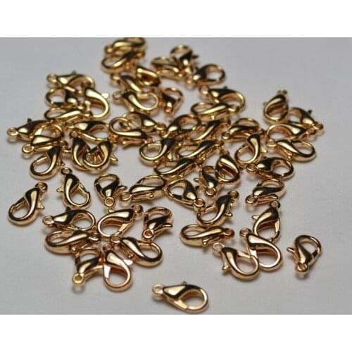 Rose Golden Plated Metal Lobster Clasps 12*6mm 300pcs/Lot Free Shipping