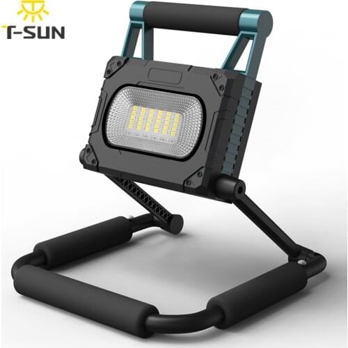 TSUN Solar+USB Charging Portable Spotlight Led Work Light Flashlight Outdoor Travel Lamp For Camping Lantern Solar Camping Light