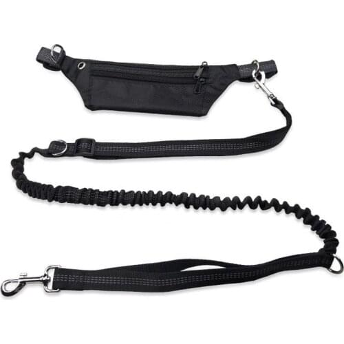 Hands Free Dog Leash Walk Nylon Lead Rope Running Strap For Small Medium Dog Cat Pet Reflective Adjustable Strip Waist Belt Bags