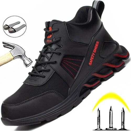 High Quality Work Shoes Sneakers Male Construction Safety Shoes Puncture-Proof Indestructible Shoes Wearable Industrial Shoes