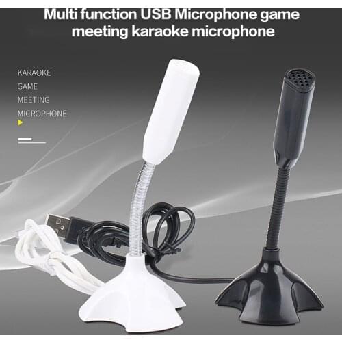 2020 New Adjustable USB Laptop Microphone Mini Studio Speech Microphone Stand Mic With Holder for Desktop PC