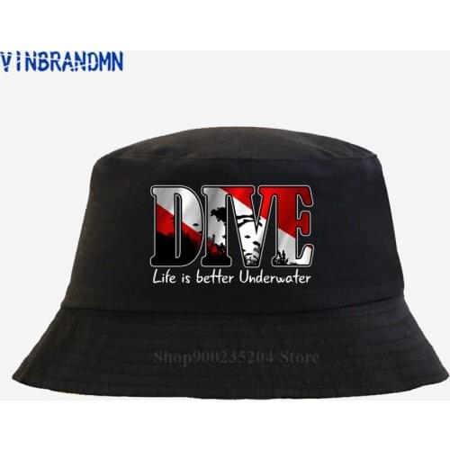 Scuba Dive Club Hats Life Is Better Underwater Bucket hat men women Sea Water Sports Diver Gift Idea Design Hats 2021 Hot sale