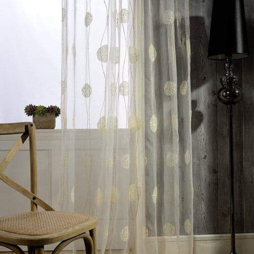 Modern Luxury Birds nest Embroidered Window Screen For Living Room Bedroom Lace Organza Curtain Custom Sheer Voile X-AG507#4