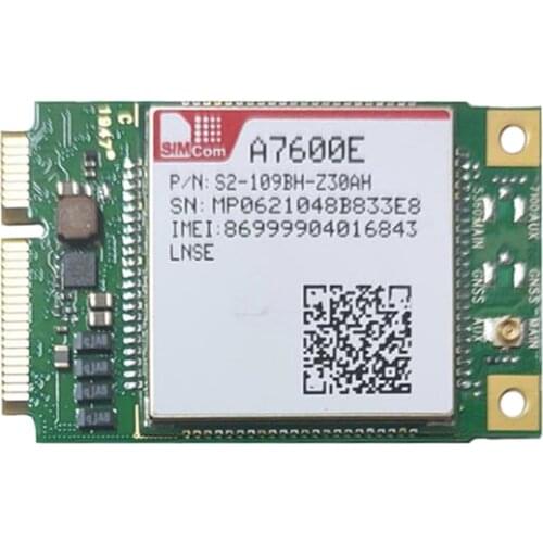 SIMCOM LTE Cat1 MINI PCIE module A7600E FDD-LTE B1/B3/B5/B7/B8/B20 TDD-LTE B38/B40 package AT commands compatible with SIM7600