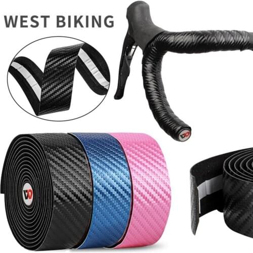 Bicycle Handlebar With Mountain Road Bike EVA Carbon Grain Non-slip Breathable Handlebar Straps Riding Equipment Handlebar Fixed