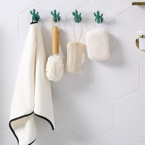 Hanger cactus Hook Suction Cup Adhesive Wall Vacuum Sucker Heavy Bathroom TransparentLoad Rack Stainless Steel Transparent