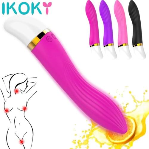 IKOKY G-Spot Vibrator Wand Dildo Clitoris Vagina Stimulator 12 Frequency Sex Toys For Woman Sex Products Female Masturbator
