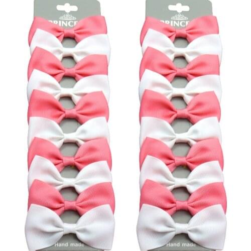 20PCS/Lot Cute Watermelon White With Clip Grosgrain Ribbon Bow Hairpin 2020 Scrunchie Korean CLIP Hair Accessories For Baby Girl