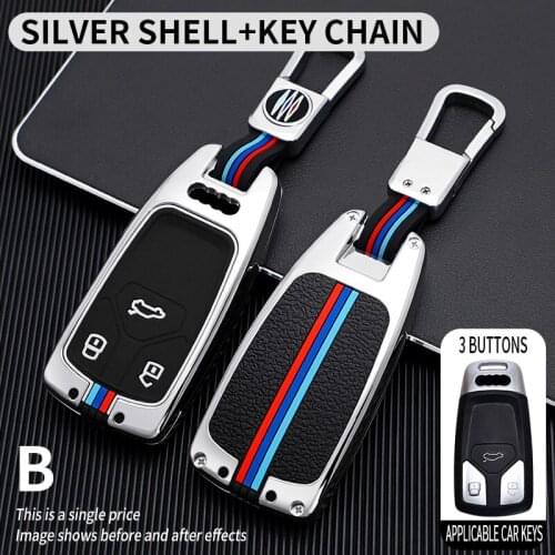 Car key protective shell Cover Case For Audi A1 A3 A4 A5 A6 A7 A8 B9 Quattro Q3 Q5 Q7 TT TTS 8s 2009-2017 KeychaiCar Accessories