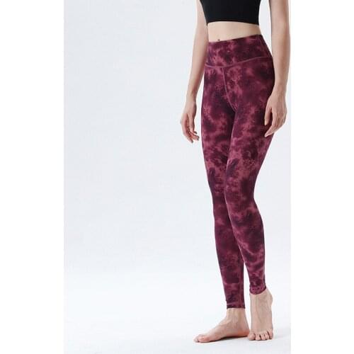 Women Tie Dye Print Yoga Leggings High Waist Fitness Pants Slim Nylon Soft Gym Tights Running Sport Leggings Winter 4-12XXL