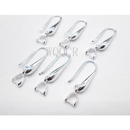 925 Sterling Silver Jewelry Accessories DIY Smooth Surface Hook Earrings Components for Women Jewelry Making Supplies 50 PCS
