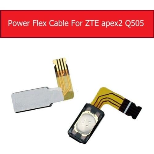 100% Genuine Power & Volume Flex Cable For ZTE Blade Apex 2 Q505 Screen Cut & Volume Side KEY Button Flex Ribbon Repair Parts