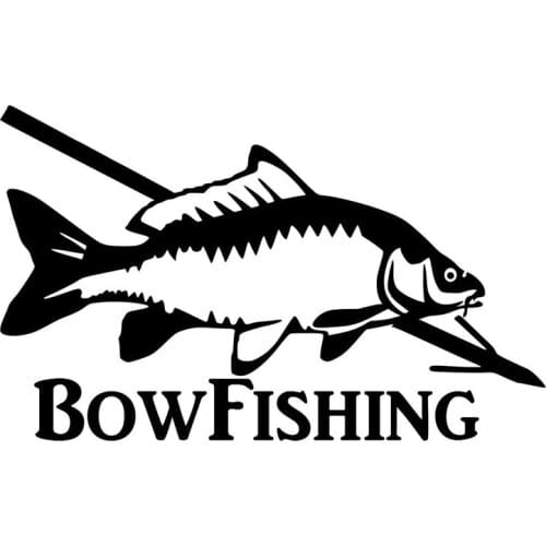 14.9cm*9cm Bow Fishing Fish Fashion Car-Styling Stickers Decals Vinyl S4-0239