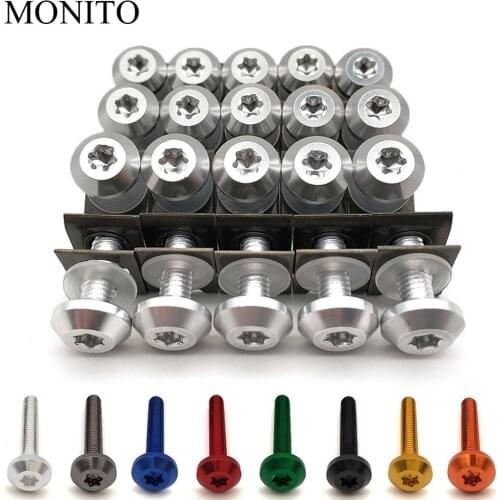 20pcs For Buell 1125CR 1125R M2 Cyclone Ulysses XB12X X1 XB12 Motorcycle Custom Fairing Body Bolt Screw Spring Bolts Nuts Kit M6