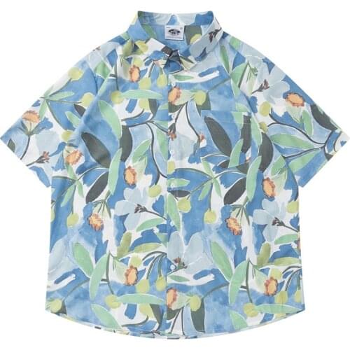 2021 Japan Style Beach Short Sleeve Shirt Men Summer Floral Casual Retro Shirts Women Vintage Clothes Chemise Hawaiienne Homme
