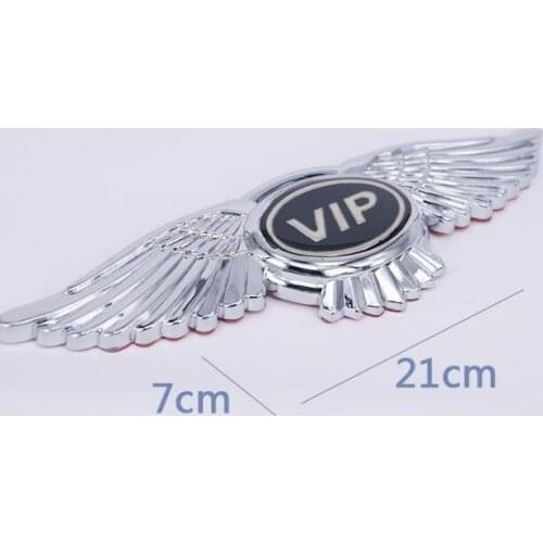 3D Metal Luxury VIP Logo Wings Car Bonnet Hood Emblems Badge Decal Sticker