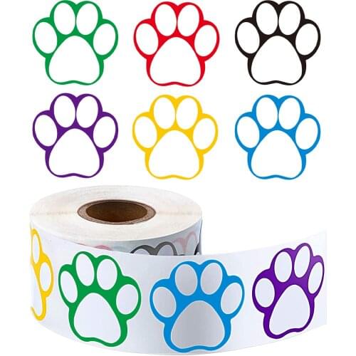 500pcs 6 colorful dog/Bear animals Labels Stickers for kids DIY party activity favors stationery scrapbooking Packaging sticker