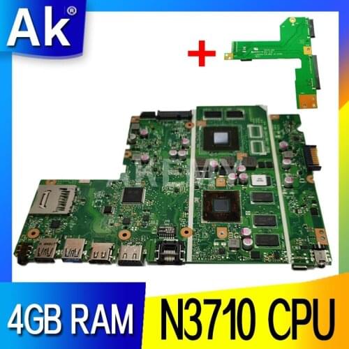 Akemy Laptop motherboard for ASUS X541NC X541N original mainboard w/ N3710 CPU GT810M 4GB RAM