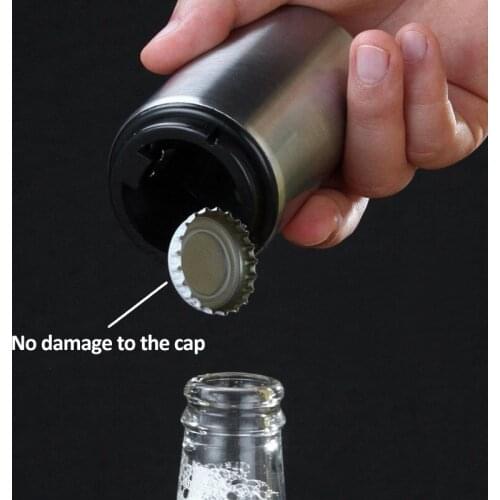 Automatic Stainless Steel Beer Bottle Opener Magnet Juice Drinking Cap Openers Wine Can Openers Kitchen Gadget Cooking Bar Tools