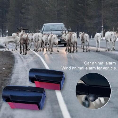 2Pcs Car Deer Whistles Animal Alert Automotive Warning Whistles System Front Bumper Mount Driving Safety Sound Alarm Compact