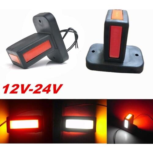 2PCS LED Outline Side Marker Lights 12v Trailer Side Lights 24 volt Truck Trailer Lights LED Reversing Brake Light Turn Signal