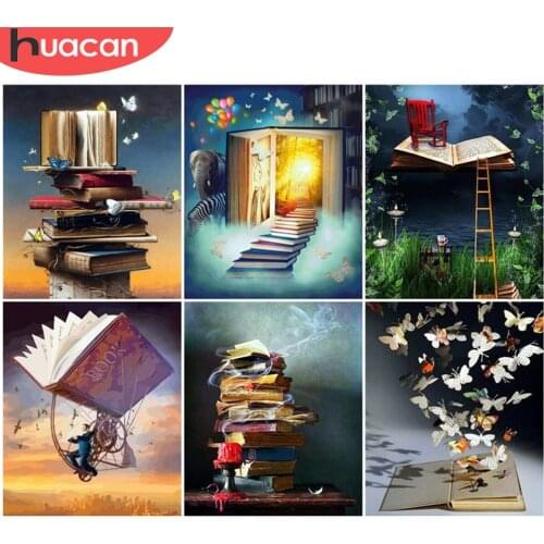 HUACAN DIY Pictures By Number Book Kits Painting By Numbers Scenery Hand Painted Picture Art Drawing On Canvas Gift Home Decor