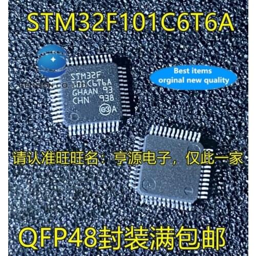 5PCS STM32F101 STM32F101C6T6A QFP48 encapsulation ARM microcontroller - MCU in stock 100% new and original