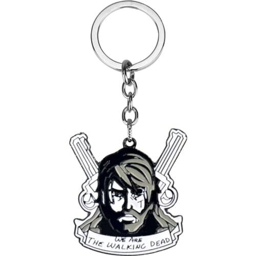Fashion Cool The Walking Dead Series Rick Grimes Enamel Metal Pendant Keychains Car Keyrings For Men Women Fans Jewelry Gift