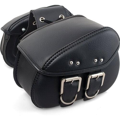 Motorcycle Saddlebag Leather Waterproof Luggage Bags For Sportster XL883 For Triumph Rocket Roadster For Kawasaki Vulcan