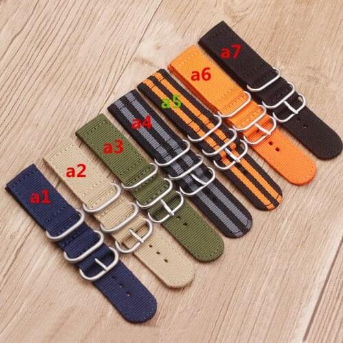 Watch Accessories 18 20 22 24mm NATO Nylon Strap Sports Waterproof Breathable Men Womens Watch Strap