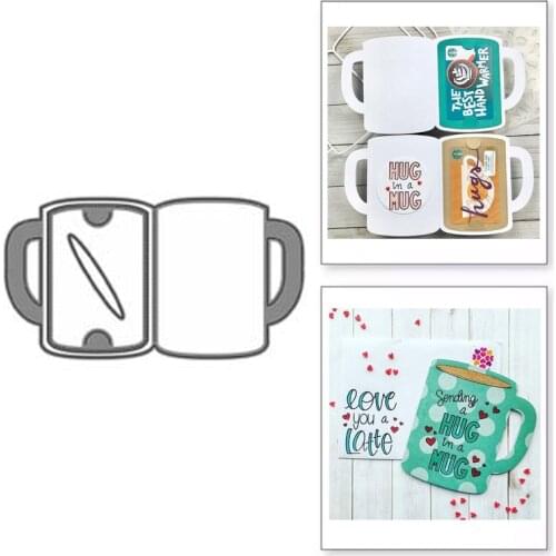 2021 New Tea Cup Metal Cutting Dies for Scrapbooking Mold Cut Stencil Handmade Tools DIY Card Make Mould Model Craft Decoration