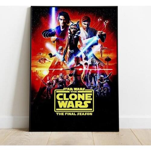 Star Wars Movie Clone Wars Poster Wall Art Canvas Painting Print Nordic Watercolor Picture for Living Room Home Decoration