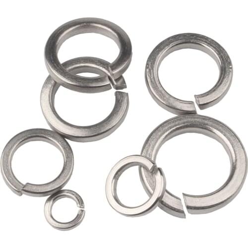 Spring Washers 316 Stainless Steel - Square Section Split Locking Washers M2-M24