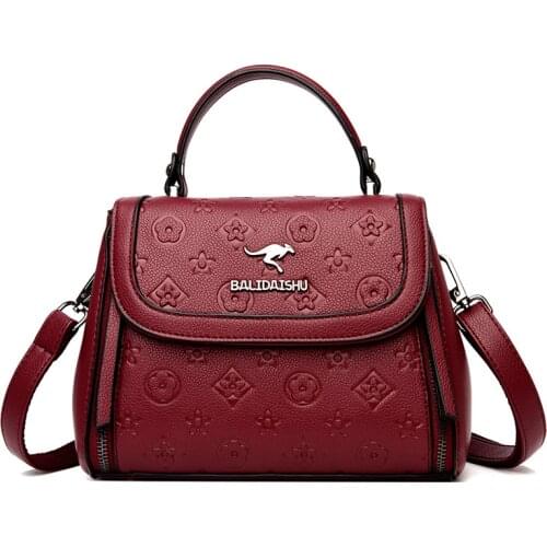 Luxury Floral Pattern Women Flap Handbag High Quality Durable Leather Female Shoulder Bag Fashion Casual Lady Casual Tote Bag