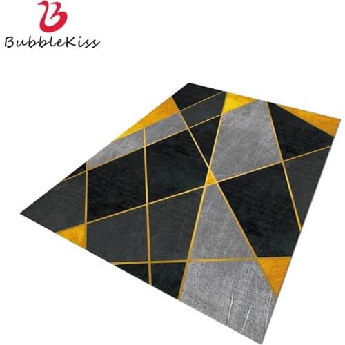 Bubble Kiss Carpets For Living Room Nordic Light Luxury Black Gray Geometric Rug Home Bedroom Decor Customized Comfort Floor Mat