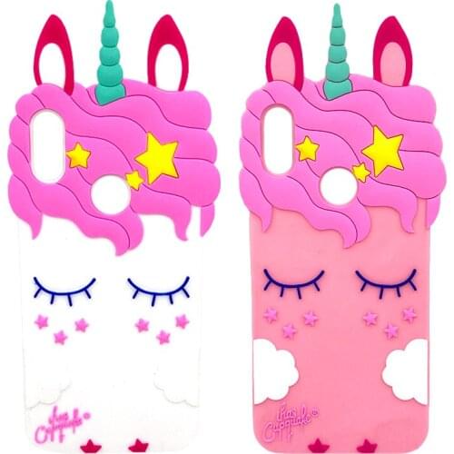 Silicone Case For Huawei Honor 8A 6.09" Case Cover Cute 3D Cartoon Unicorn Soft Phone Bag Case For Huawei Honor 8A JAT-LX1 Coque