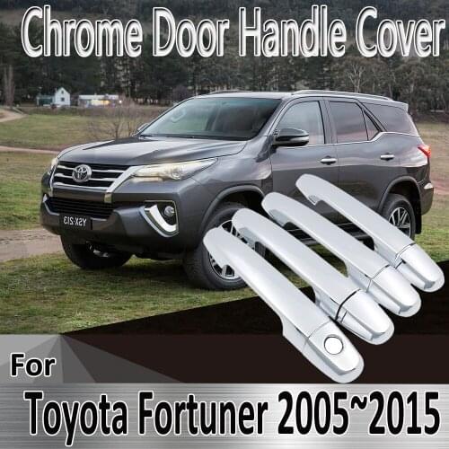 For Toyota Fortuner AN50 AN60 2005~2015 Styling Stickers Decoration Chrome Door Handle Cover paint Refit Car Accessories