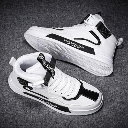 Stylish Mens Skateboarding Shoes High Top Leisure Sneakers Breathable Street Sports Shoes Chaussure Homme Skateboarding Shoes