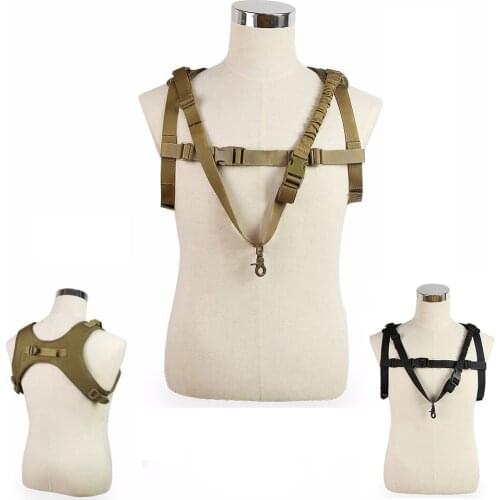 Tactical Multifunctional CS Field Light Sling Vest 1000D Nylon MOLLE Military Gun Hanging CS Airsoft Tactical Vest