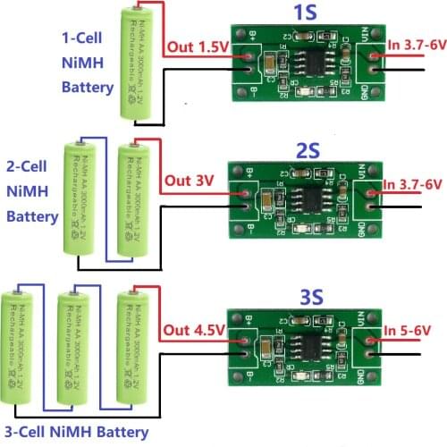 1A NiMH Rechargeable Battery Multipurpose Charger 1.5V 3V 4.5V CC/CV Charging Module 1.2V 2.4V 3.6V batteries