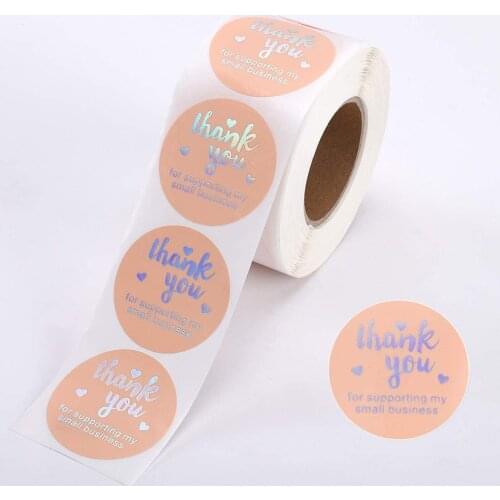 50-500pcs Thank You for Supporting My Small Business Sticker Envelope Seal Labels Small Business Package Decor Stationery Supply