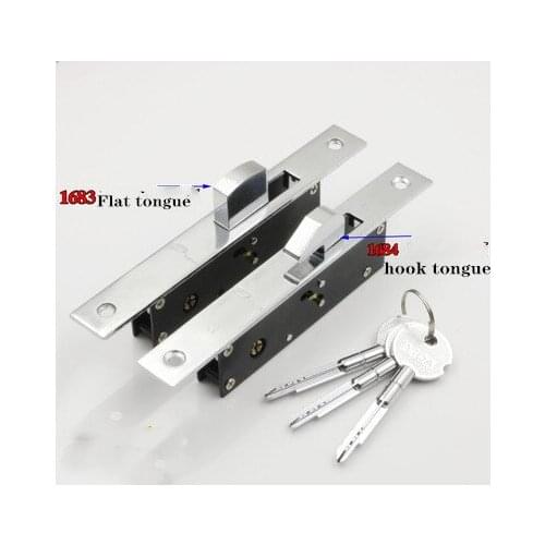 Sliding door lock Zinc alloy window locks security anti-theft wooden floor lock with crossed keys for furniture hardware