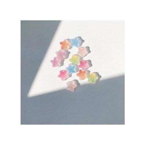 Rainbow Gradient Color Star Studs Earrings Cute Gummies Candy Hyuna Style Girl Ear Accessories Gift Wholesales