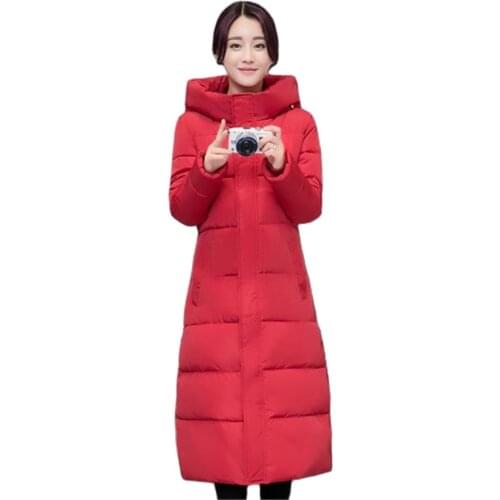Women Winter Thicken Coats Down Padded Clothes Solid Coton Jacket Puffer Warm Winter Parkas Outerwear Overcoat Oversize X-Long
