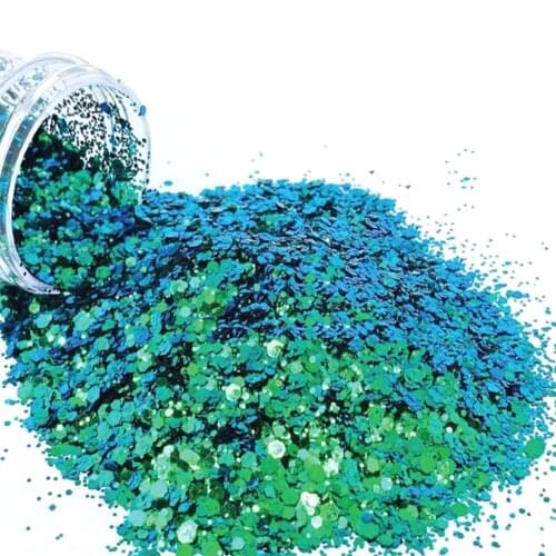 1.76oz Chameleon Glitter Chunky Sequins Shifting Roly Poly Flakes 2021 Nail Art Decoration Girls Womens Beauty Nagel Glitter