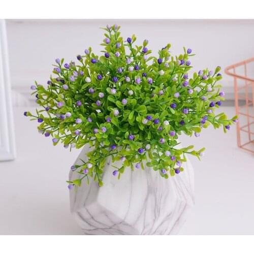 1Pc Milan Artificial Flowers For Party Wedding Fake Flowers Christmas Home Flowers in Pots Decor Artificial Plants
