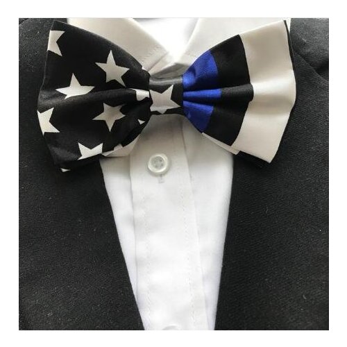 1pcs American Police Mens Tie Flag Bow Ties Mens Bowknot Cravat Neckwear for Wedding Trade mission
