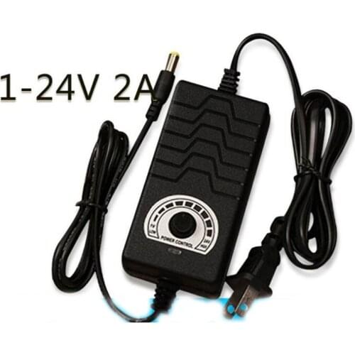 1-24V 2A Speed Regulating Power Supply Adjustable Speed Power Adapter for Mini Electric Drill Led Small Fan Driver