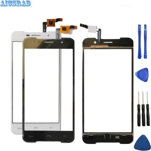 AICSRAD Black/White 5.0'' For HOMTOM HT37 Touch Screen Glass Panel Touch Screen For HT37 Pro Front Digitizer Sensor Lens + tools